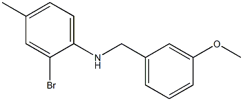 2-bromo-N-[(3-methoxyphenyl)methyl]-4-methylaniline Struktur