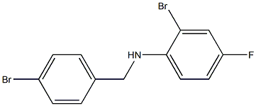 2-bromo-N-[(4-bromophenyl)methyl]-4-fluoroaniline Struktur