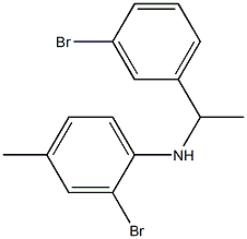 2-bromo-N-[1-(3-bromophenyl)ethyl]-4-methylaniline Struktur