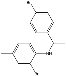 2-bromo-N-[1-(4-bromophenyl)ethyl]-4-methylaniline Struktur