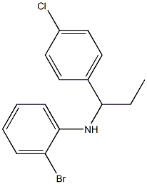 2-bromo-N-[1-(4-chlorophenyl)propyl]aniline Struktur