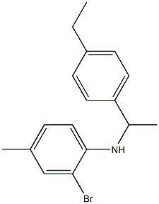 2-bromo-N-[1-(4-ethylphenyl)ethyl]-4-methylaniline Struktur