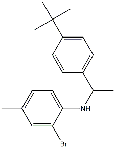 2-bromo-N-[1-(4-tert-butylphenyl)ethyl]-4-methylaniline Struktur