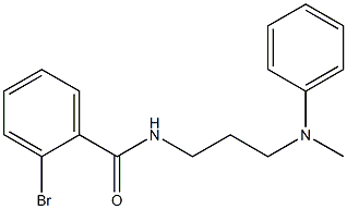 2-bromo-N-{3-[methyl(phenyl)amino]propyl}benzamide Struktur