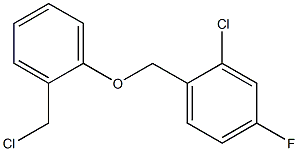 2-chloro-1-[2-(chloromethyl)phenoxymethyl]-4-fluorobenzene Struktur