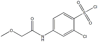 2-chloro-4-(2-methoxyacetamido)benzene-1-sulfonyl chloride Struktur