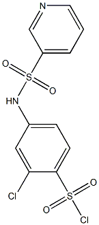 2-chloro-4-(pyridine-3-sulfonamido)benzene-1-sulfonyl chloride Struktur