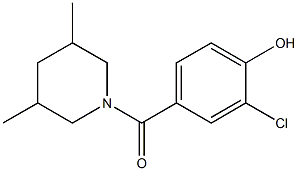 2-chloro-4-[(3,5-dimethylpiperidin-1-yl)carbonyl]phenol Struktur