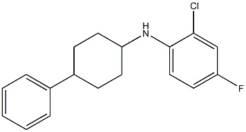 2-chloro-4-fluoro-N-(4-phenylcyclohexyl)aniline Struktur