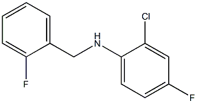 2-chloro-4-fluoro-N-[(2-fluorophenyl)methyl]aniline Struktur