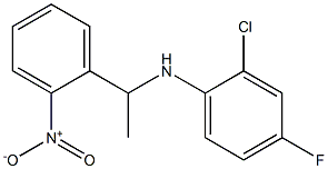 2-chloro-4-fluoro-N-[1-(2-nitrophenyl)ethyl]aniline Struktur