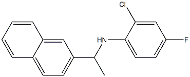 2-chloro-4-fluoro-N-[1-(naphthalen-2-yl)ethyl]aniline Struktur