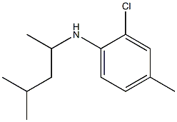 2-chloro-4-methyl-N-(4-methylpentan-2-yl)aniline Struktur