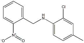 2-chloro-4-methyl-N-[(2-nitrophenyl)methyl]aniline Struktur