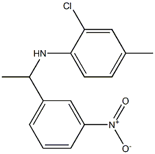 2-chloro-4-methyl-N-[1-(3-nitrophenyl)ethyl]aniline Struktur