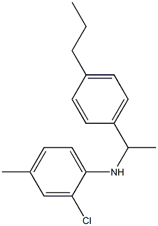 2-chloro-4-methyl-N-[1-(4-propylphenyl)ethyl]aniline Struktur