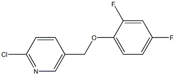 2-chloro-5-(2,4-difluorophenoxymethyl)pyridine Struktur