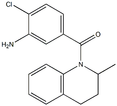 2-chloro-5-[(2-methyl-1,2,3,4-tetrahydroquinolin-1-yl)carbonyl]aniline Struktur