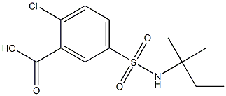 2-chloro-5-[(2-methylbutan-2-yl)sulfamoyl]benzoic acid Struktur