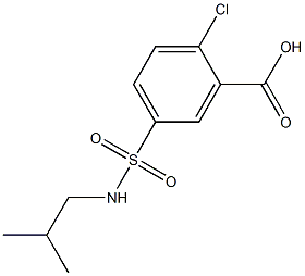 2-chloro-5-[(2-methylpropyl)sulfamoyl]benzoic acid Struktur