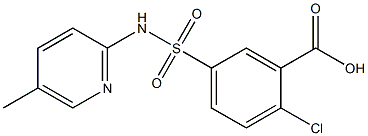 2-chloro-5-[(5-methylpyridin-2-yl)sulfamoyl]benzoic acid Struktur