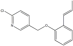 2-chloro-5-[2-(prop-1-en-1-yl)phenoxymethyl]pyridine Struktur