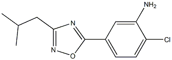 2-chloro-5-[3-(2-methylpropyl)-1,2,4-oxadiazol-5-yl]aniline Struktur