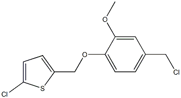 2-chloro-5-[4-(chloromethyl)-2-methoxyphenoxymethyl]thiophene Struktur