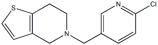 2-chloro-5-{4H,5H,6H,7H-thieno[3,2-c]pyridin-5-ylmethyl}pyridine Struktur