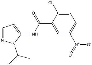 2-chloro-5-nitro-N-[1-(propan-2-yl)-1H-pyrazol-5-yl]benzamide Struktur