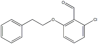 2-chloro-6-(2-phenylethoxy)benzaldehyde Struktur