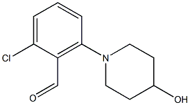 2-chloro-6-(4-hydroxypiperidin-1-yl)benzaldehyde Struktur