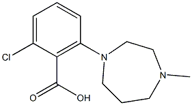 2-chloro-6-(4-methyl-1,4-diazepan-1-yl)benzoic acid Struktur