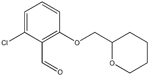 2-chloro-6-(oxan-2-ylmethoxy)benzaldehyde Struktur