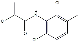 2-chloro-N-(2,6-dichloro-3-methylphenyl)propanamide Struktur