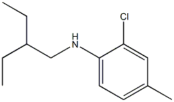 2-chloro-N-(2-ethylbutyl)-4-methylaniline Struktur