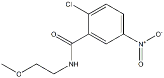 2-chloro-N-(2-methoxyethyl)-5-nitrobenzamide Struktur