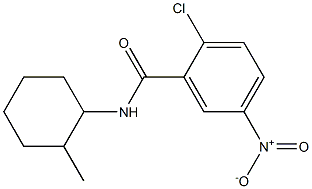 2-chloro-N-(2-methylcyclohexyl)-5-nitrobenzamide Struktur