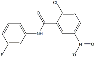 2-chloro-N-(3-fluorophenyl)-5-nitrobenzamide Struktur