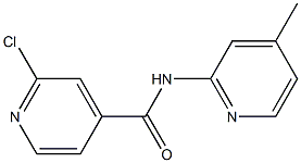 2-chloro-N-(4-methylpyridin-2-yl)pyridine-4-carboxamide Struktur