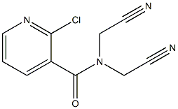 2-chloro-N,N-bis(cyanomethyl)pyridine-3-carboxamide Struktur