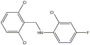 2-chloro-N-[(2,6-dichlorophenyl)methyl]-4-fluoroaniline Struktur