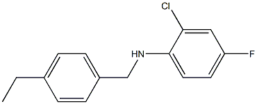 2-chloro-N-[(4-ethylphenyl)methyl]-4-fluoroaniline Struktur