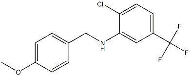 2-chloro-N-[(4-methoxyphenyl)methyl]-5-(trifluoromethyl)aniline Struktur