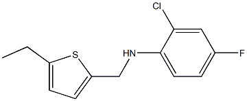 2-chloro-N-[(5-ethylthiophen-2-yl)methyl]-4-fluoroaniline Struktur