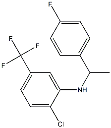 2-chloro-N-[1-(4-fluorophenyl)ethyl]-5-(trifluoromethyl)aniline Struktur