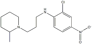 2-chloro-N-[3-(2-methylpiperidin-1-yl)propyl]-4-nitroaniline Struktur