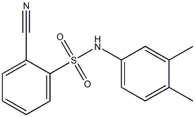 2-cyano-N-(3,4-dimethylphenyl)benzene-1-sulfonamide Struktur