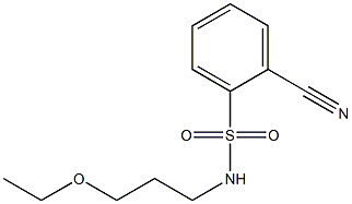 2-cyano-N-(3-ethoxypropyl)benzenesulfonamide Struktur