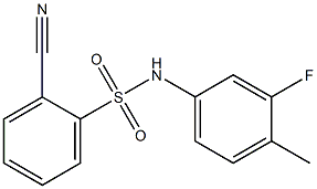 2-cyano-N-(3-fluoro-4-methylphenyl)benzenesulfonamide Struktur